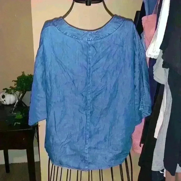 Express oversized denim blouse size s - Picture 4 of 4